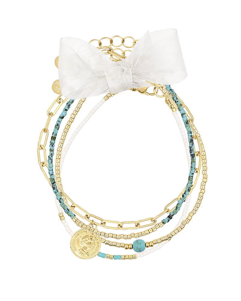 Armbandenset Turquoise Chic