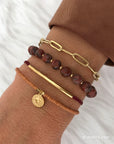 Armbandenset Bruin & Rood