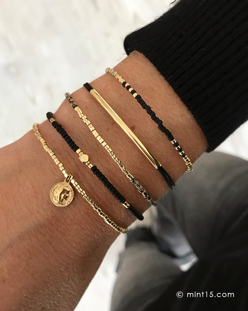 Armbandenset met zwart