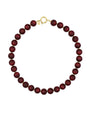 Bubbles Statement Beaded Necklace - Bordeaux