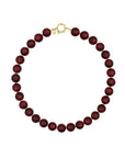 Bubbles Statement Beaded Necklace - Bordeaux