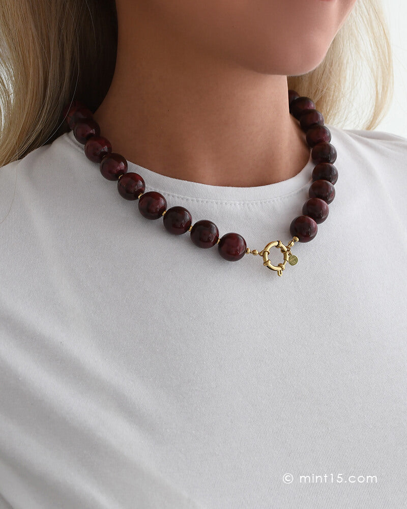 Bubble ketting bordeaux