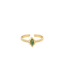 Ring 'Elongated Stone' - Green