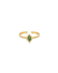 Ring 'Elongated Stone' - Green