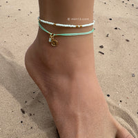 Little Beads Anklet - Mint