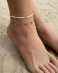 Little Beads Anklet - Soft Pink