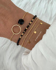 Infinity Bracelet - Black Obsidian