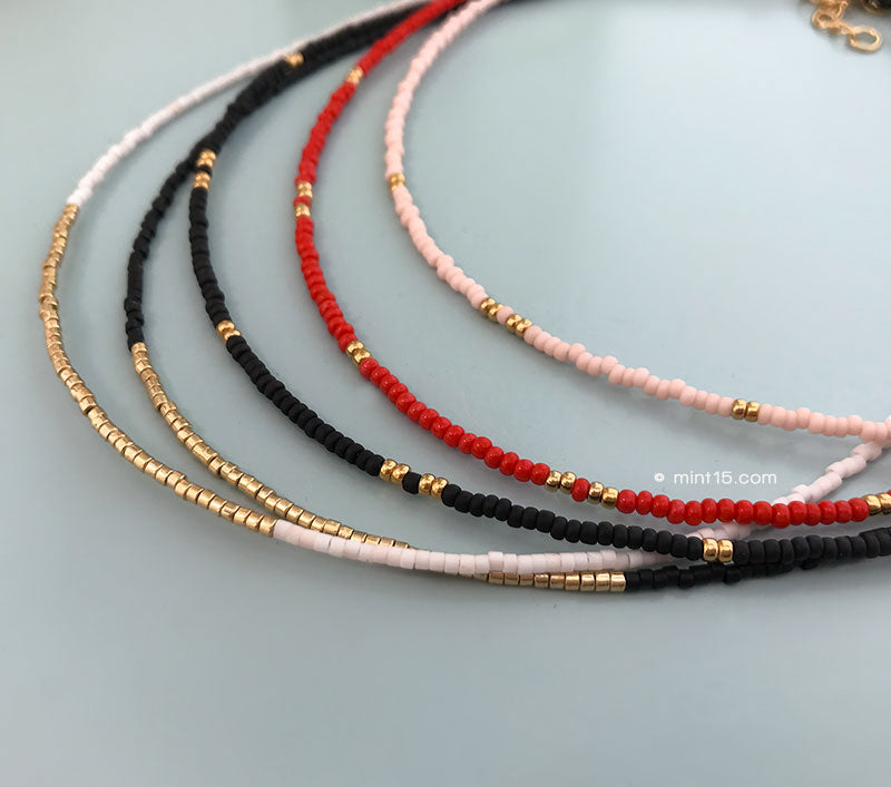 Materialen kettingen necklaces
