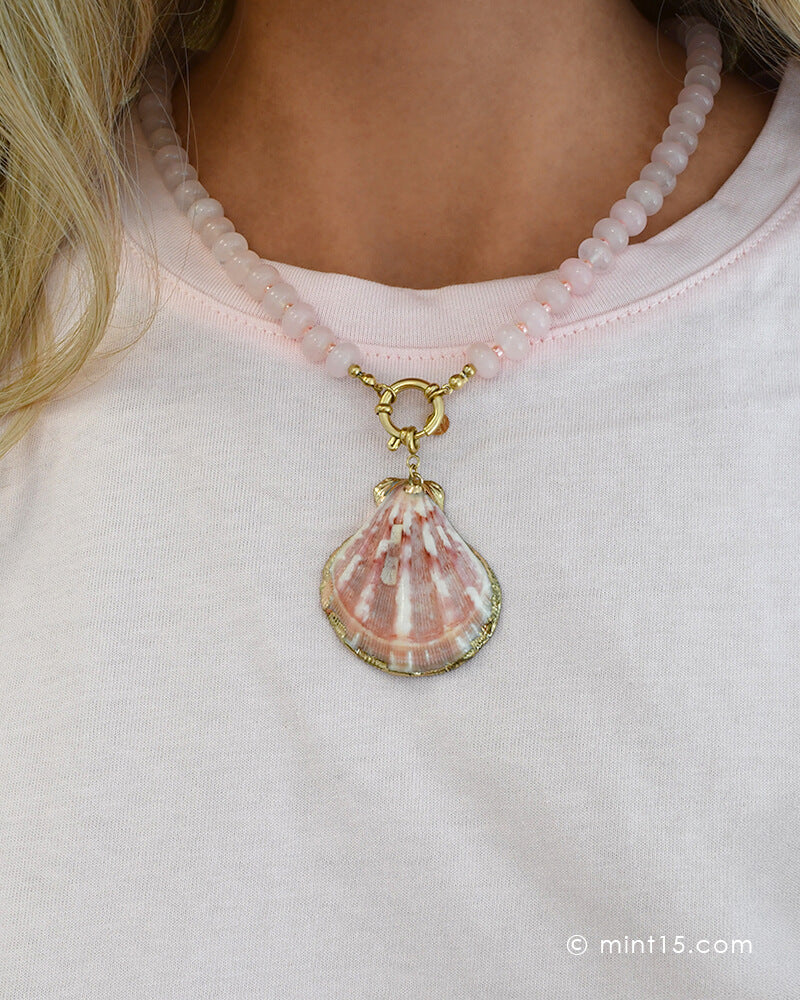 Kralenketting Jade lichtroze