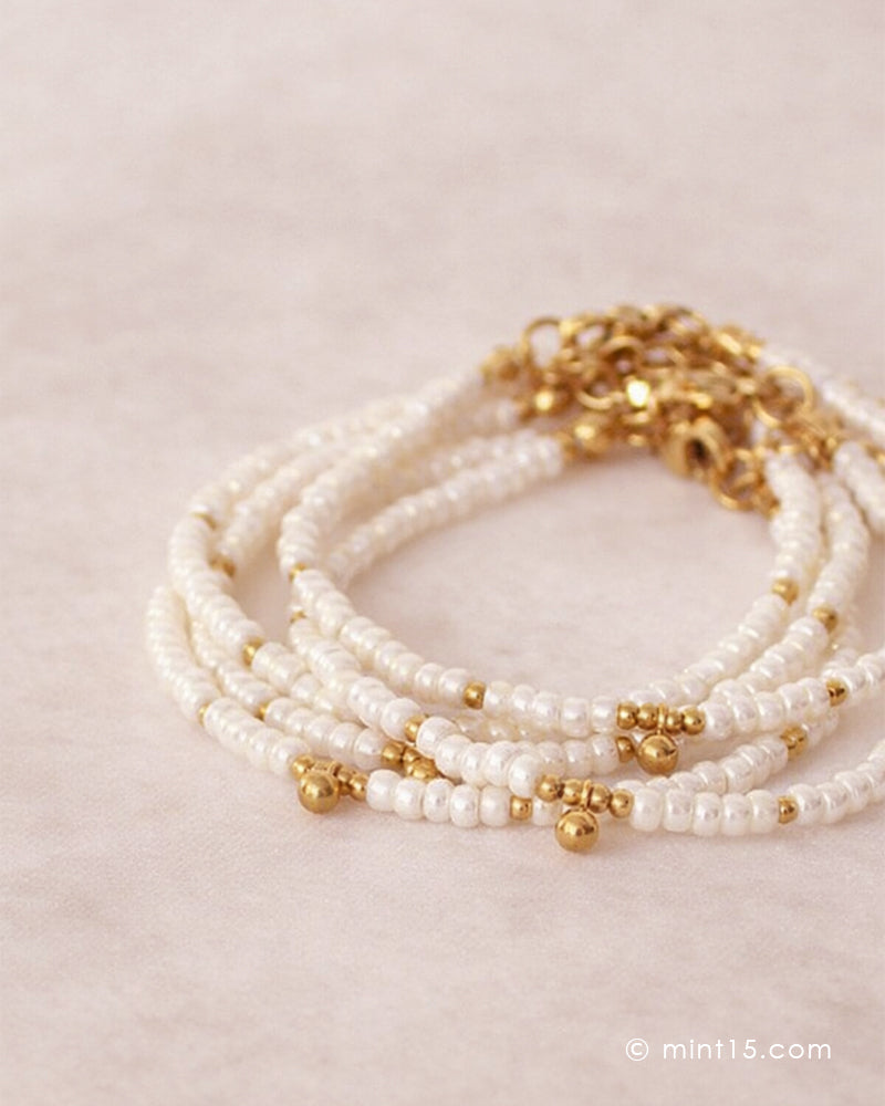 Little Beads Bracelet - Pearl Shine