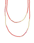Lange kralen wikkelketting 'Indian Summer' 
