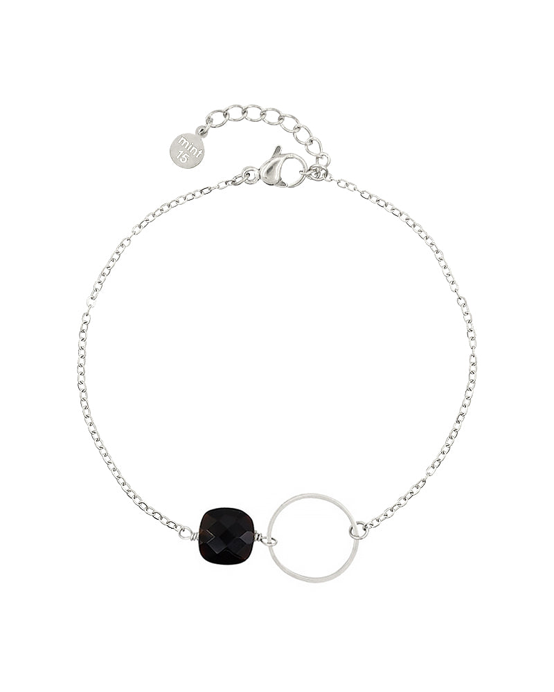 Infinity Bracelet - Black Obsidian