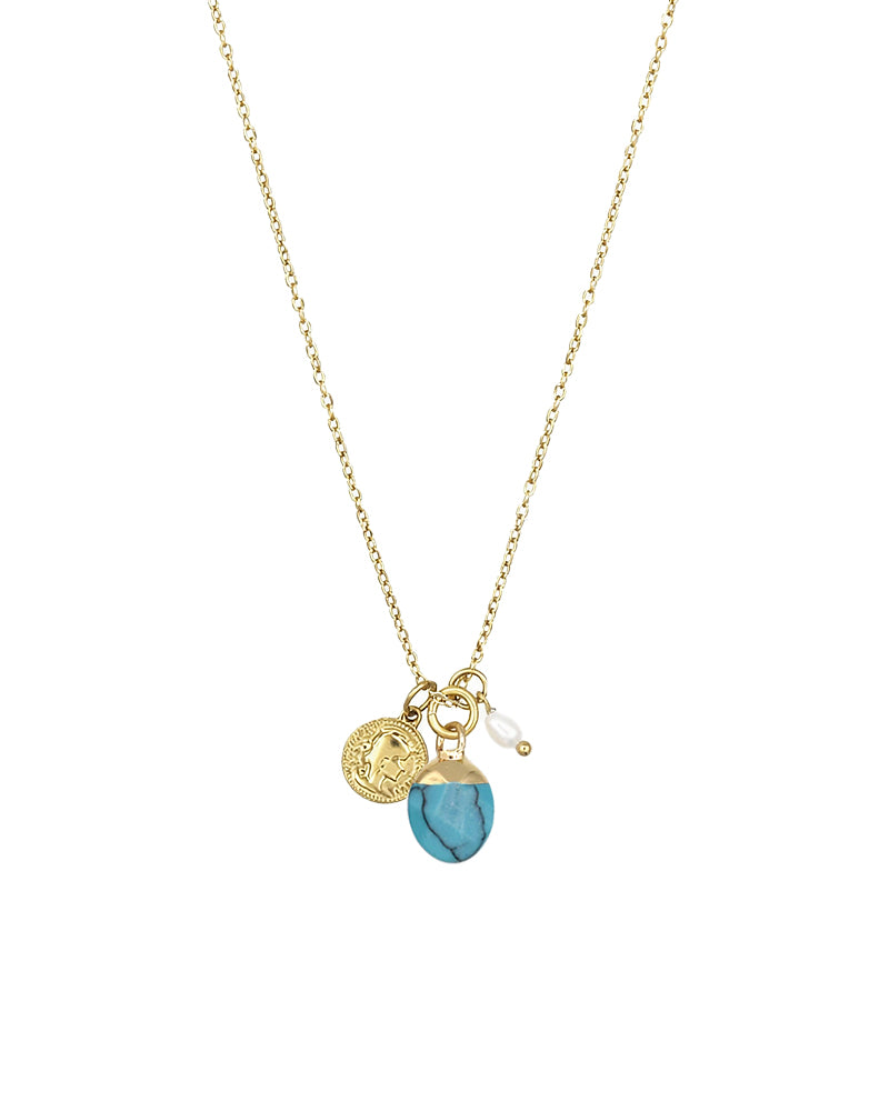 Ketting met natuursteen - Turquoise