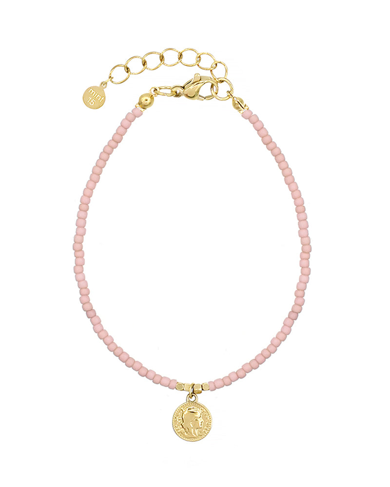 Little Coin Bracelet - Vintage Pink