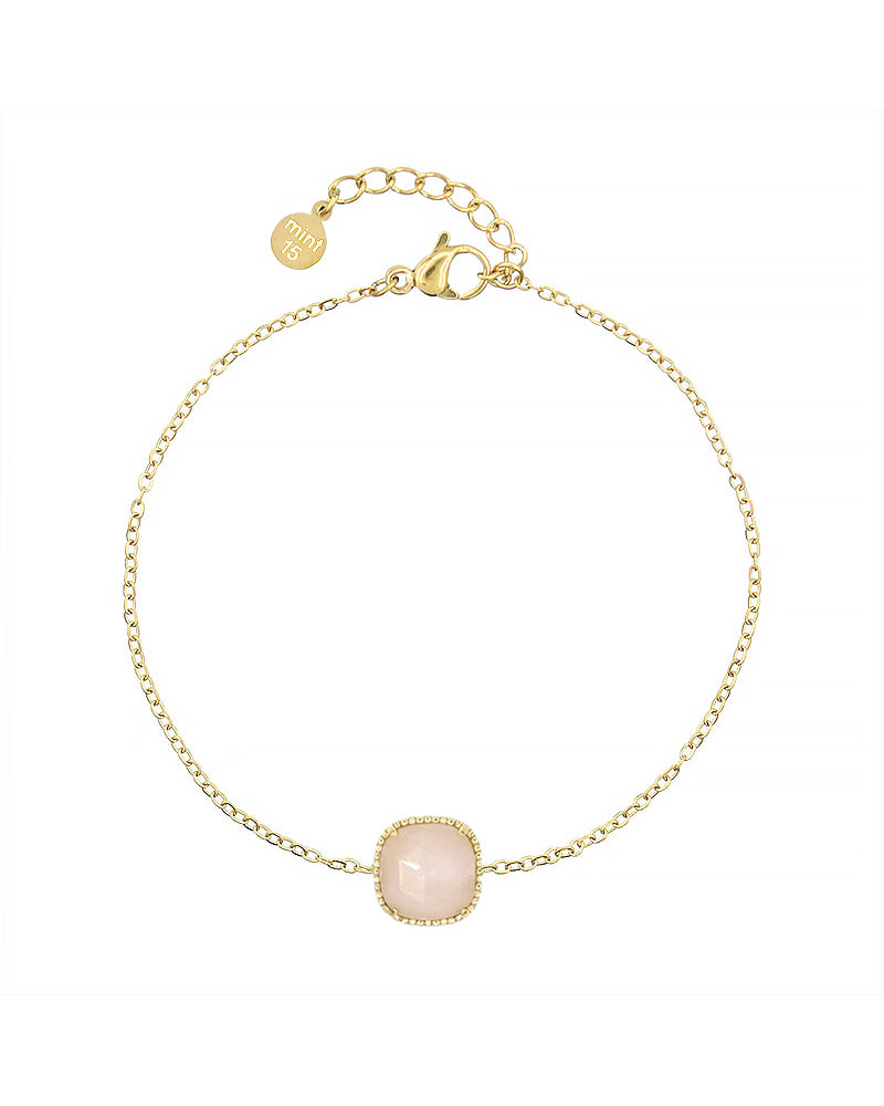 Rosequartz Bracelet - Goud