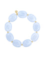 Statement armband kralen - Lichtblauw