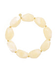 Statement kralenarmband lichtgeel