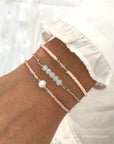 Armbandenset Pastels with Silver