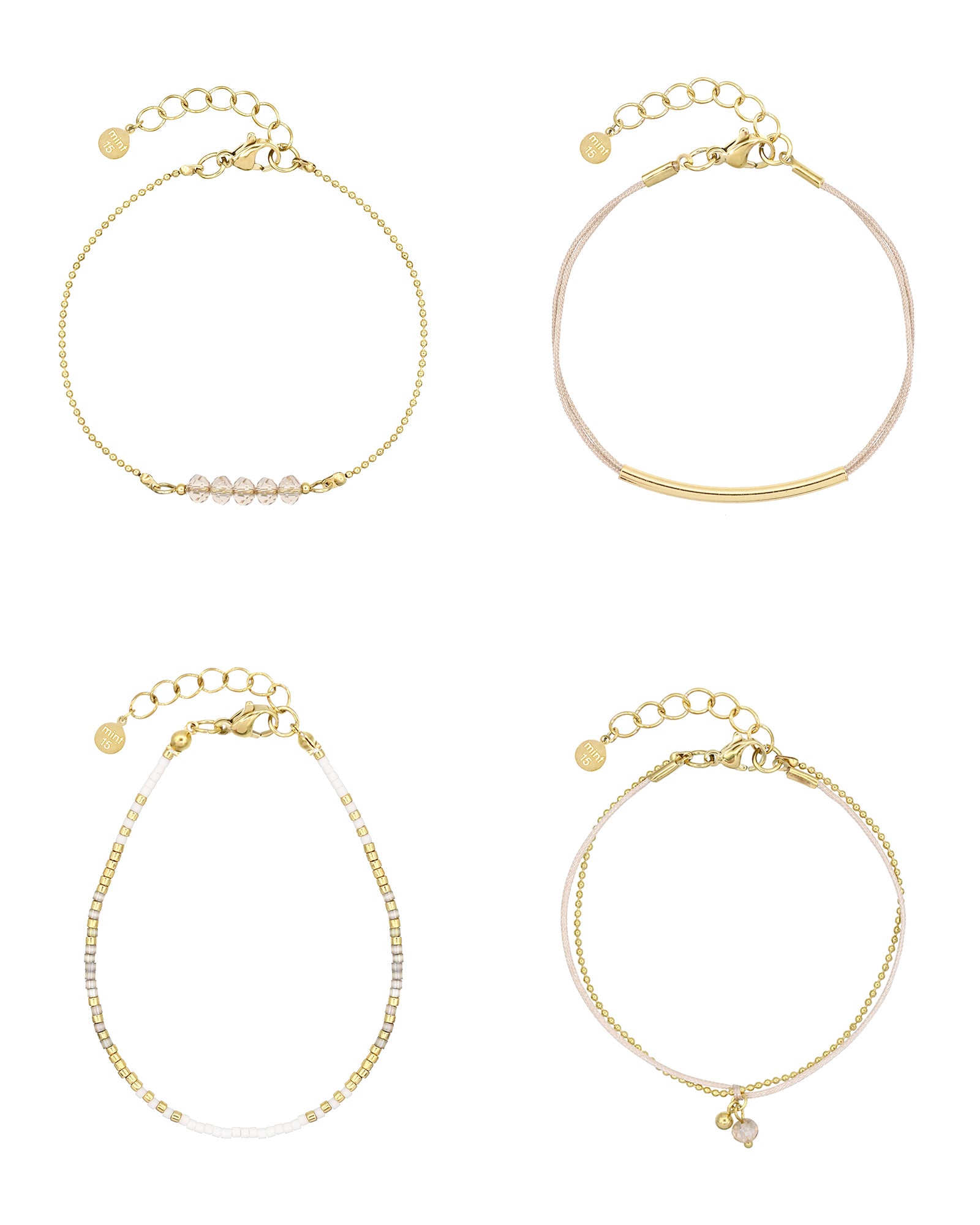 Armbandenset White &amp; Natural