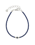 Diamond Bracelet - Navy Blue - Zilver