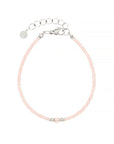 Diamond Bracelet - Soft Pink - Zilver