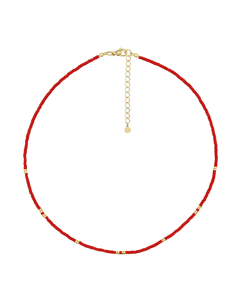 Ketting kleine kraaltjes - Rood