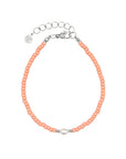 Beaded Bracelet 'Peach & Pearl'