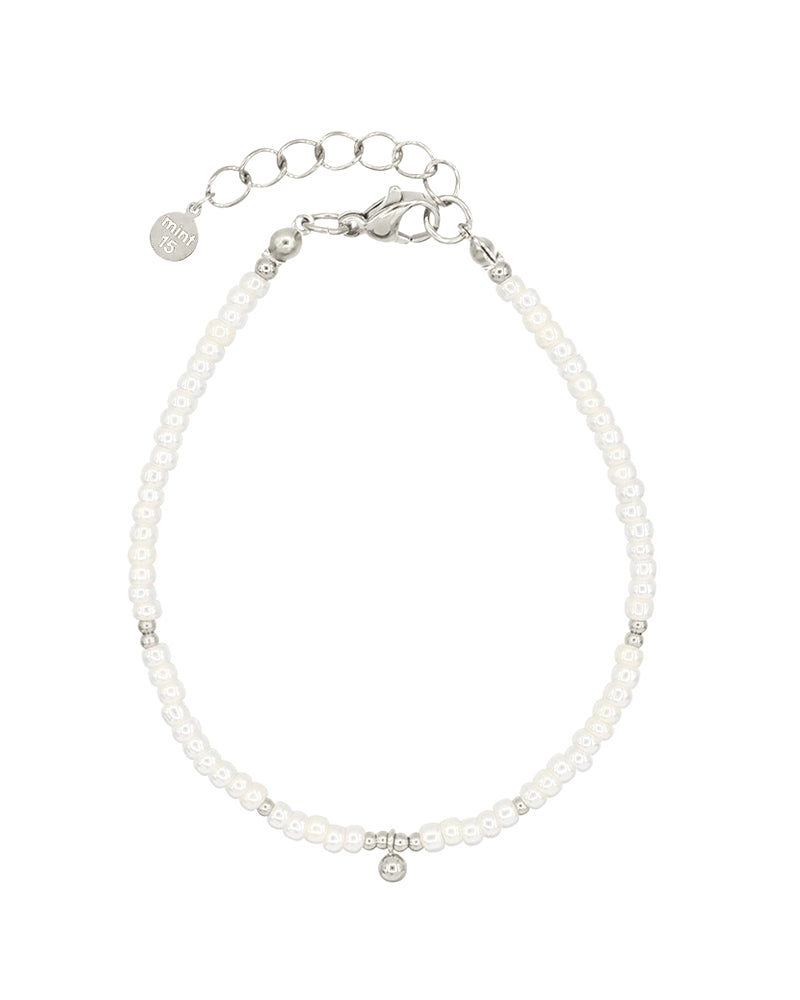Little Beads Bracelet - Pearl Shine - Zilver