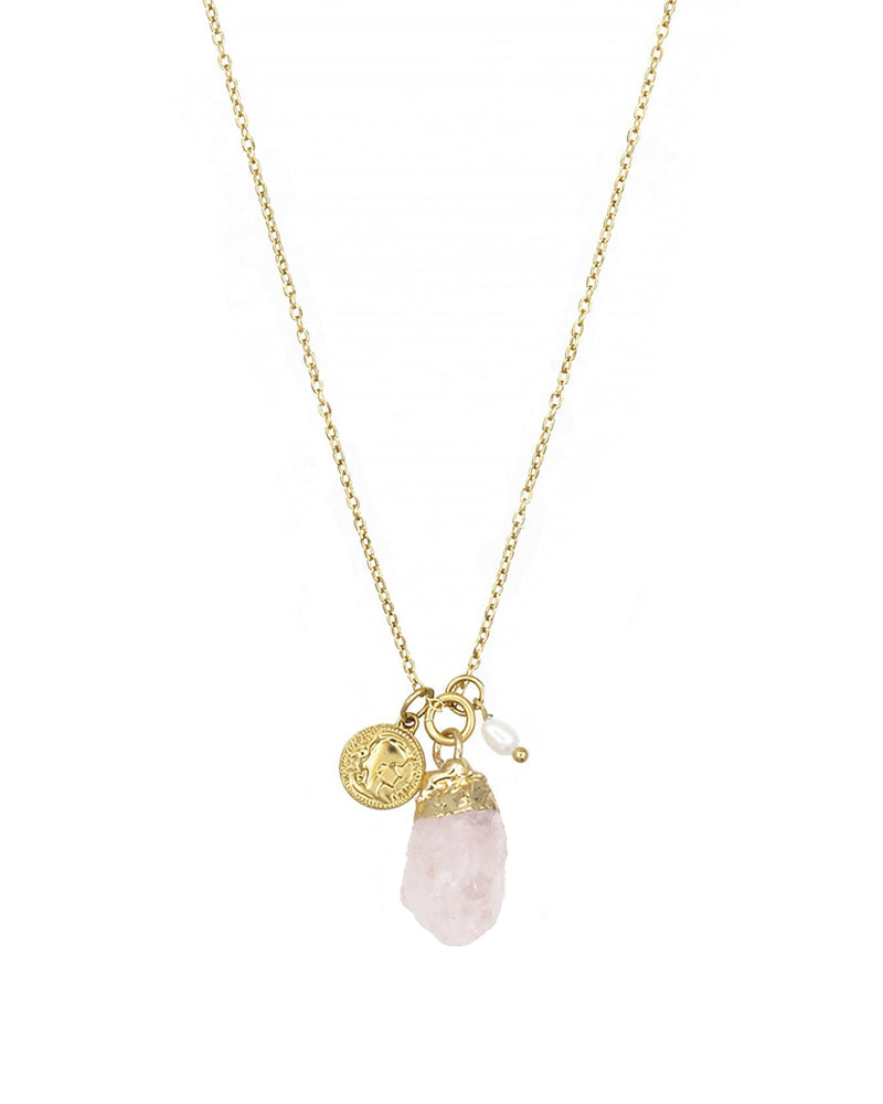 Ketting met natuursteen - Helder kwarts