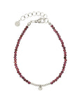 Red Garnet Bracelet - Zilver