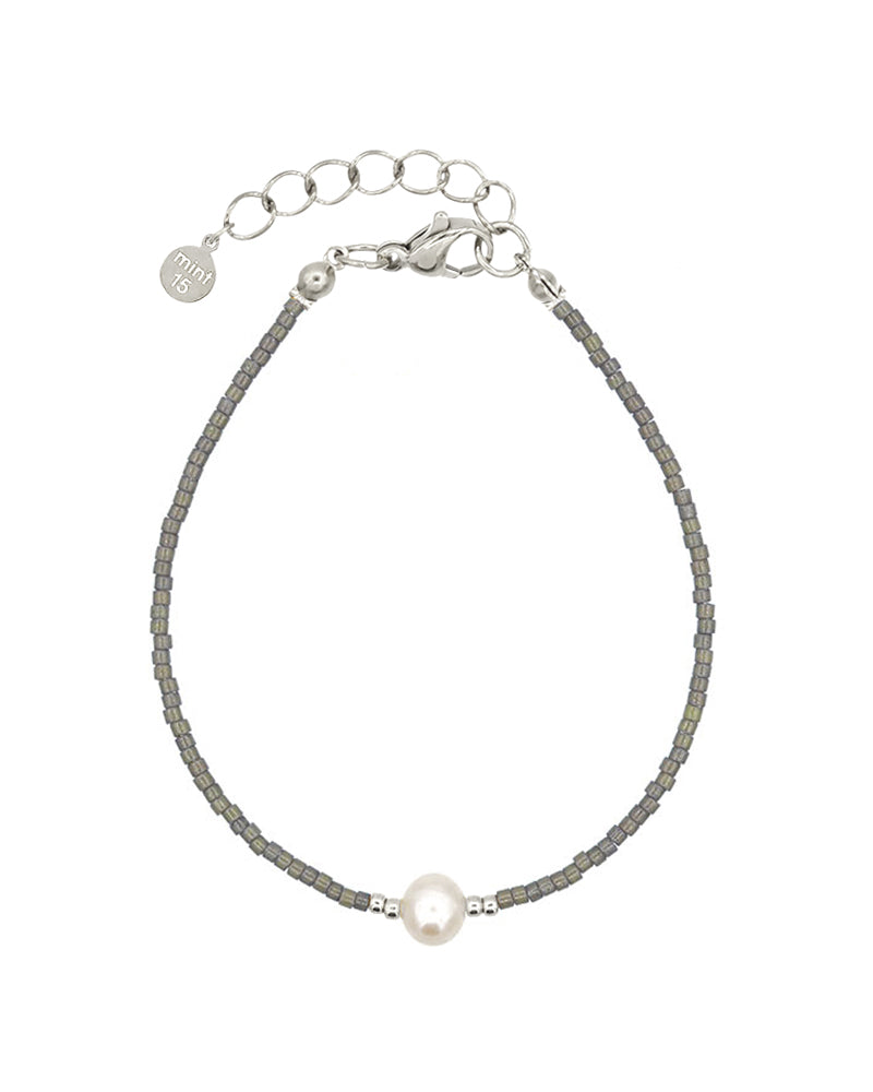 Simply Delicate - Pearl - Army Green - Zilver