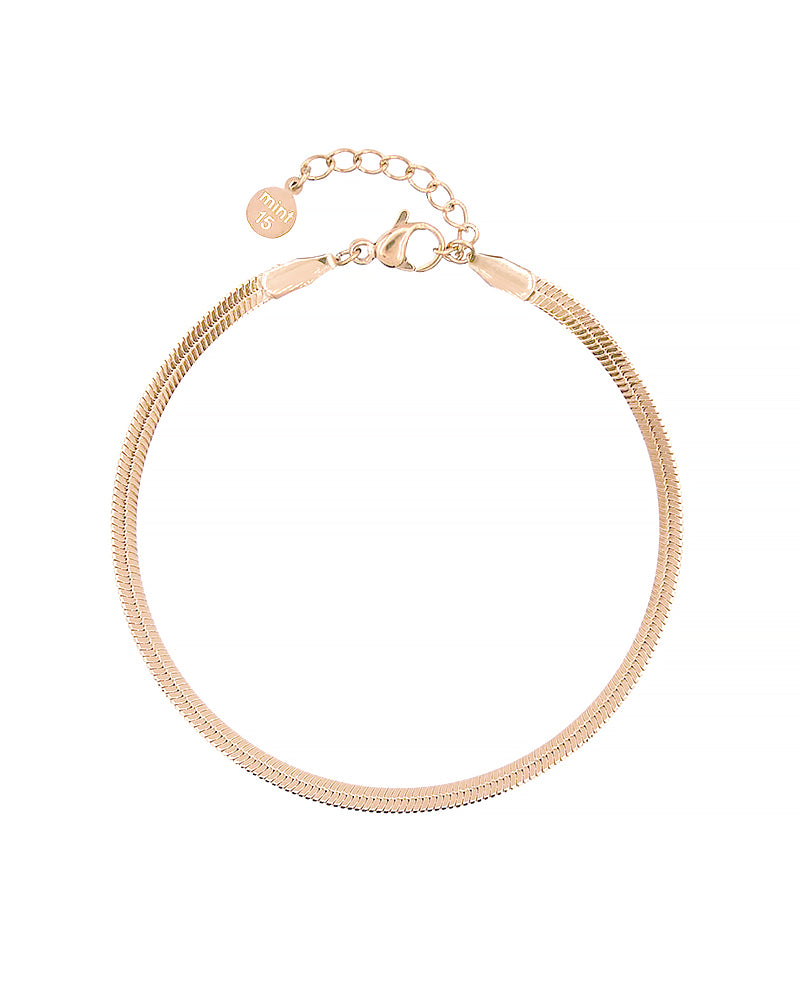 Snake Chain Bracelet - Rosegoud