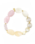 Statement kralenarmband pastel