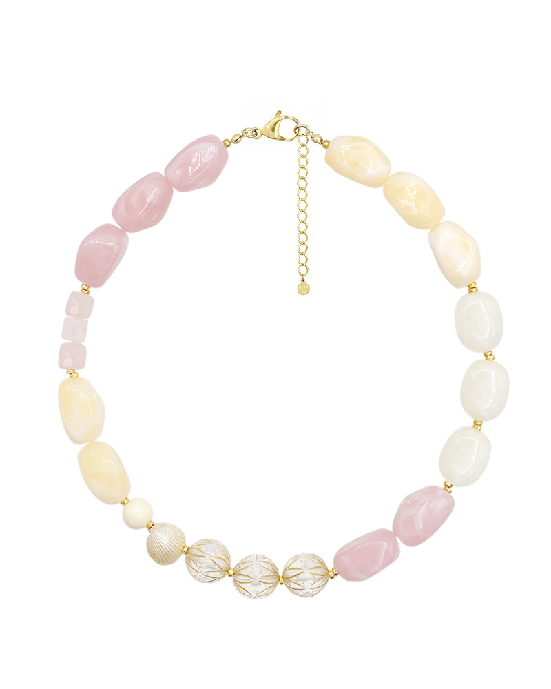 Statement kralenketting pastel