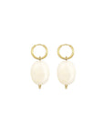 Statement oorbellen kralen - Beige