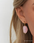 Statement oorbellen kralen - Roze