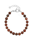 The Essence Bracelet - Moody Red - Zilver