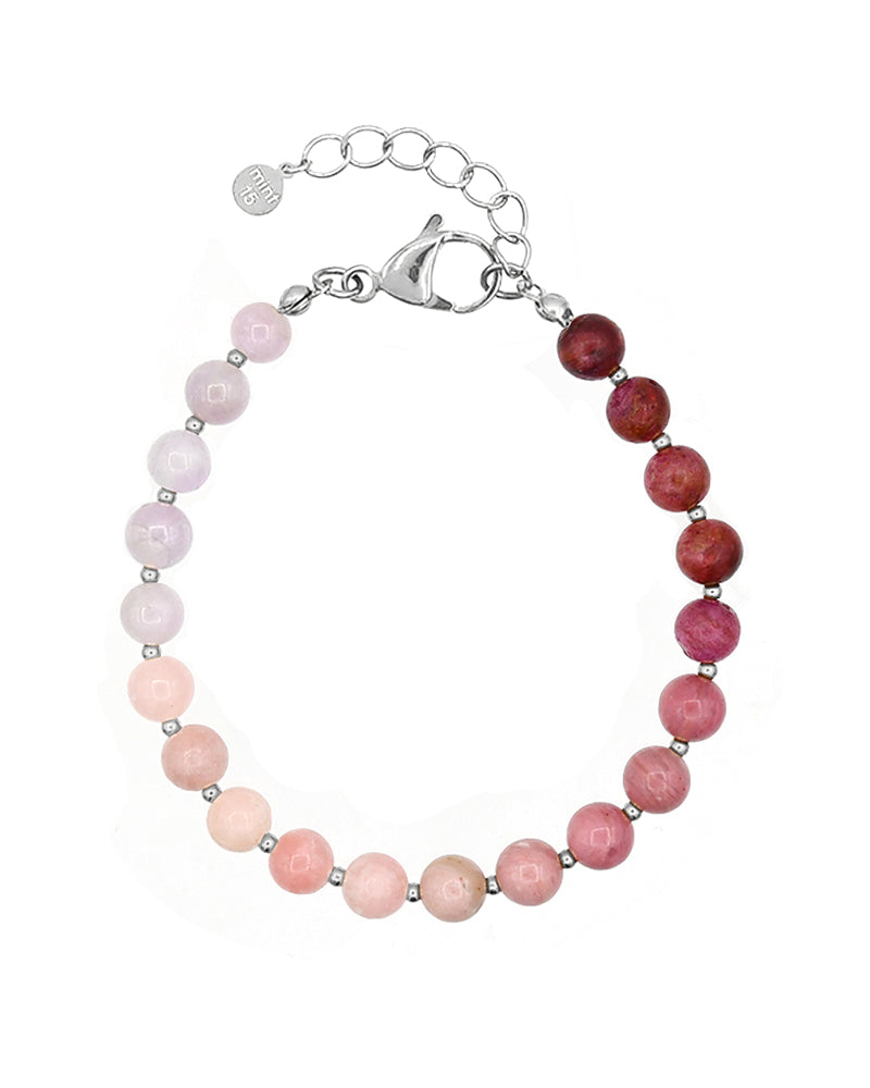 The Essence Bracelet - Pinky Pastel - Zilver