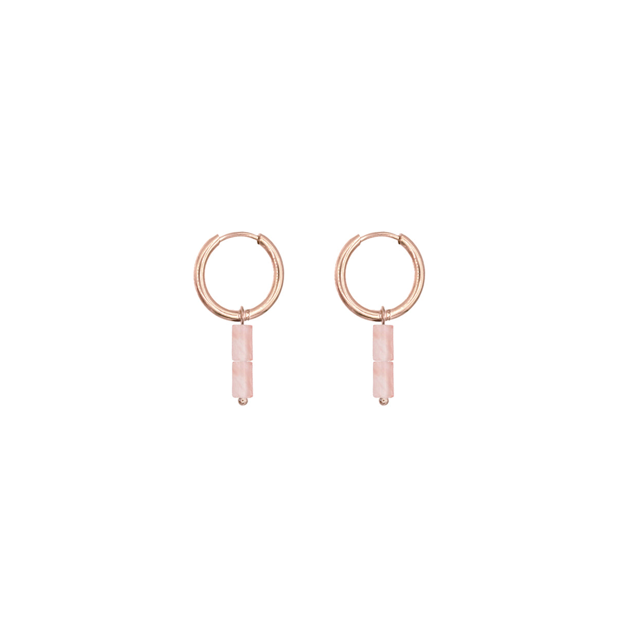 Minimalistic Earrings - Cherry Quartz