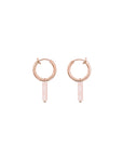 Minimalistic Clip On Earrings - Cherry Quartz