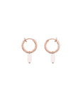 Minimalistic Clip On Earrings - Rose Quartz