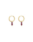 Minimalistic Earrings - Red Garnet