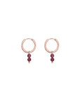 Minimalistic Earrings - Red Garnet