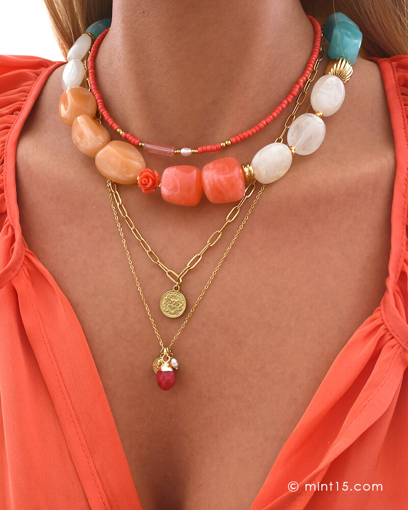 Statement Beaded Necklace 'Summer Chic'