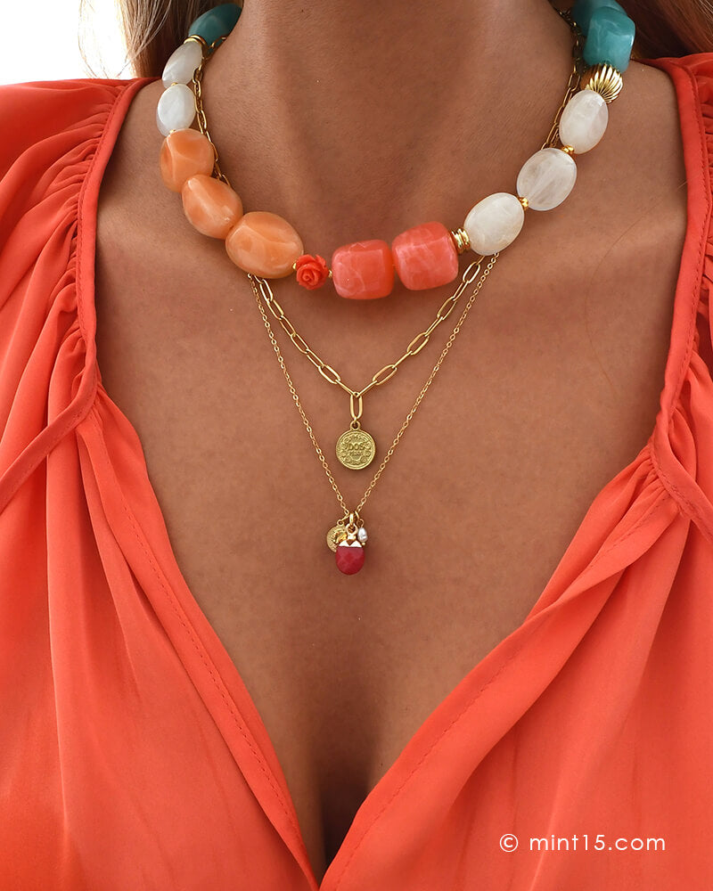 Statement Beaded Necklace 'Summer Chic'