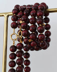 Bubbles Statement Beaded Bracelet - Bordeaux
