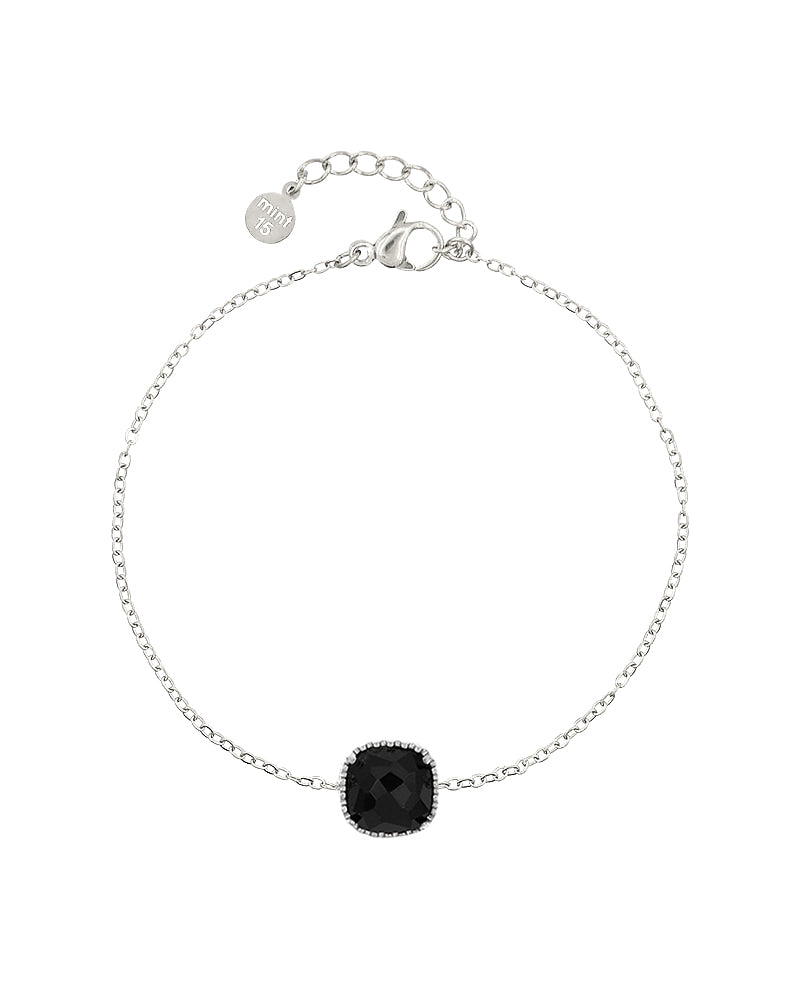 Black Onyx Bracelet - Zilver