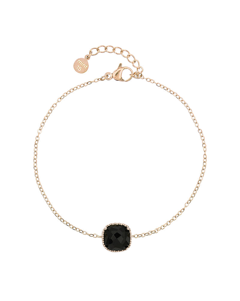 Black Onyx Bracelet - Rosegoud