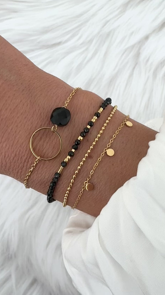 Armbandenset Obsidian