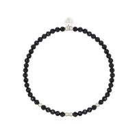 Faceted Crystals from Bali / 925 Sterling Silver - Black Spinel